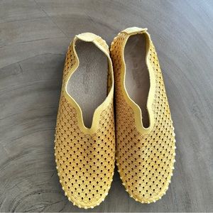 ILSE JACOBSEN YELLOW SNEAKERS SIZE 39/8.5